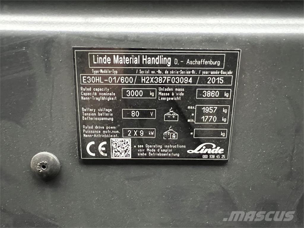 Linde E30/600HL Elektritõstukid