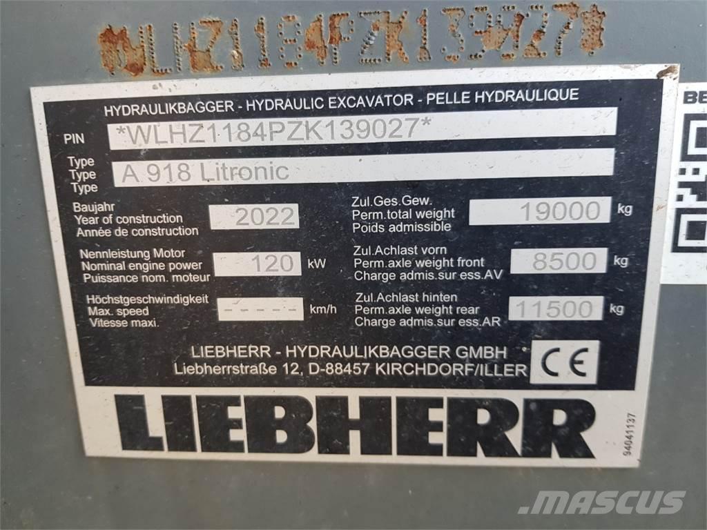 Liebherr A918 Ratasekskavaatorid
