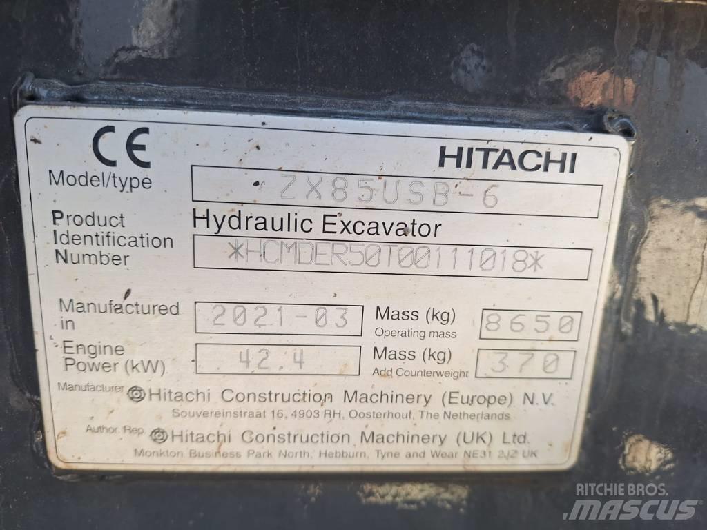 Hitachi ZX85USB-6 Väikeekskavaatorid 7t-12t