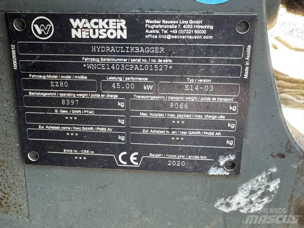 Wacker Neuson EZ80 Roomikekskavaatorid