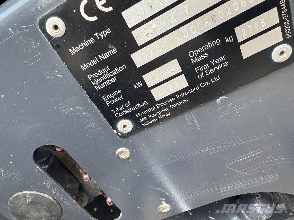 Doosan DX 27 Z Miniekskavaatorid < 7 t