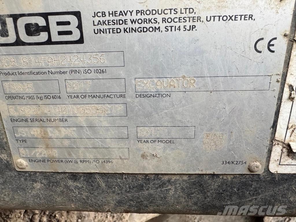 JCB JS 145 LC Roomikekskavaatorid