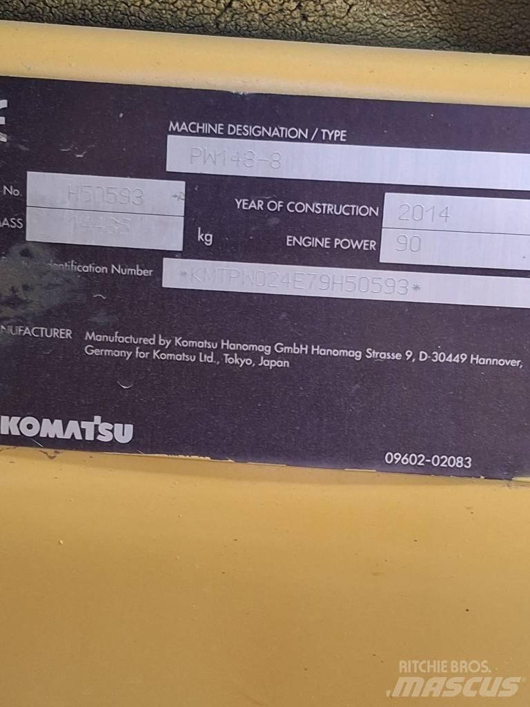 Komatsu PW 148-8 Ratasekskavaatorid