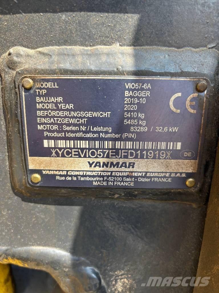 Yanmar Vio 57 Miniekskavaatorid < 7 t