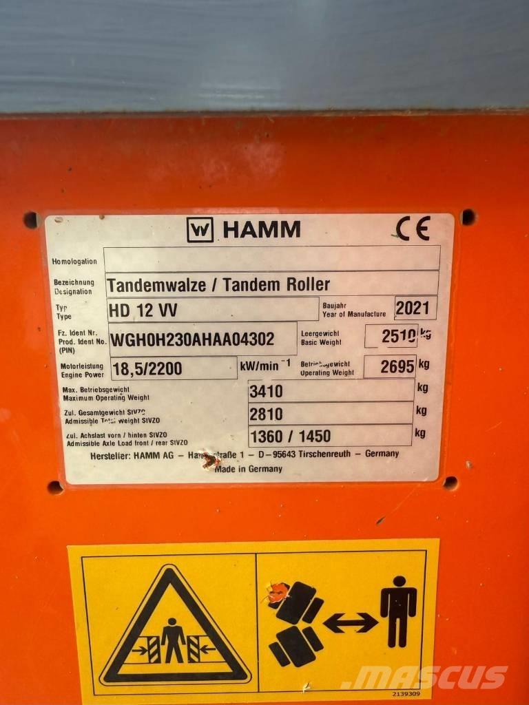 Hamm HD 12 Tandemrullid