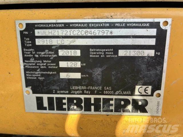Liebherr R918 LC Roomikekskavaatorid