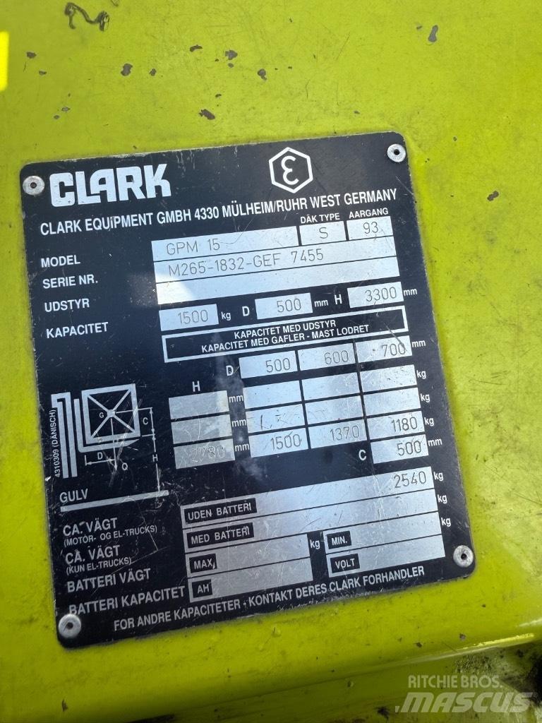 Clark GCM15 Gaasitõstukid