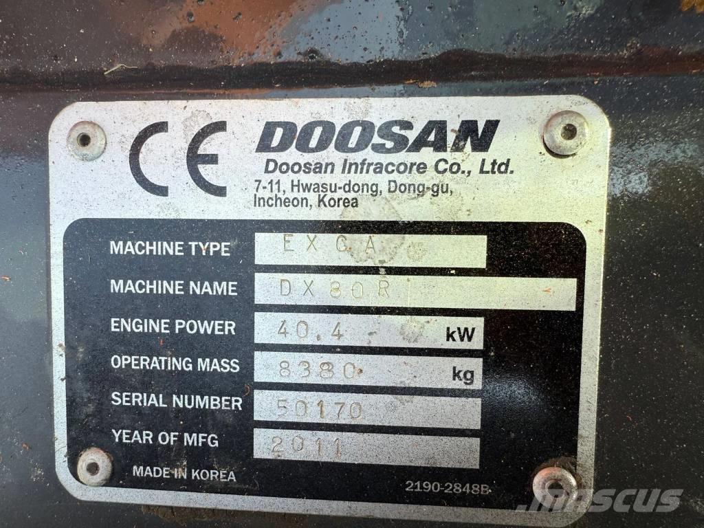 Doosan DX 80 R Väikeekskavaatorid 7t-12t