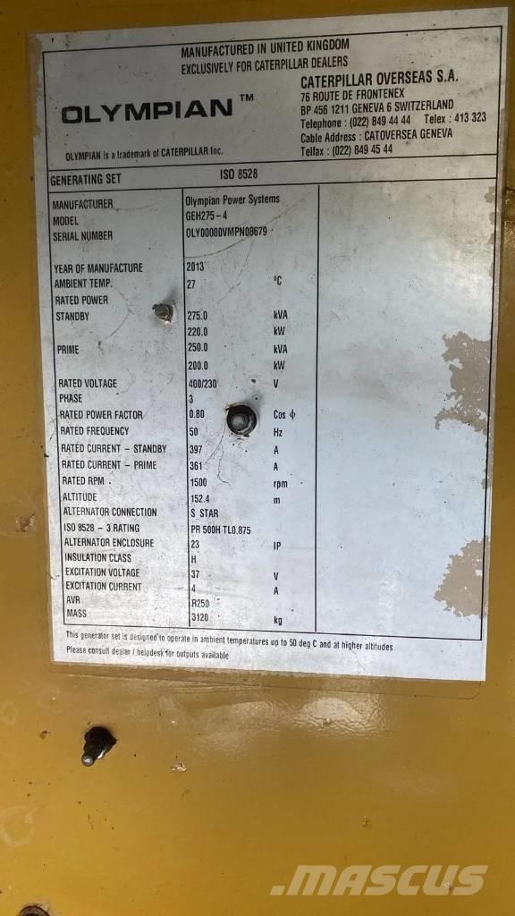 CAT GEH275-4 Diiselgeneraatorid