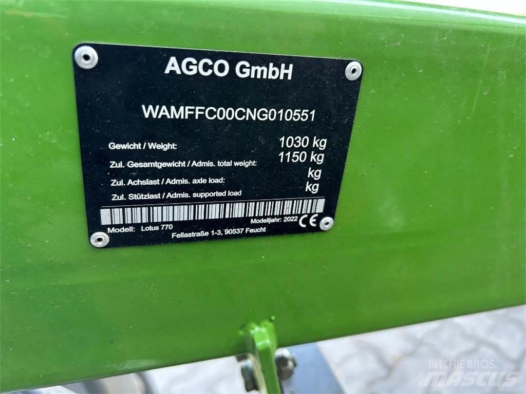 Fendt Lotus 770 Vaalutid ja kaarutid