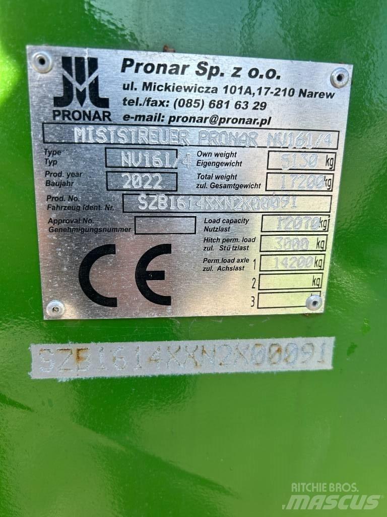 Pronar NV 161-4 Sõnnikulaoturid