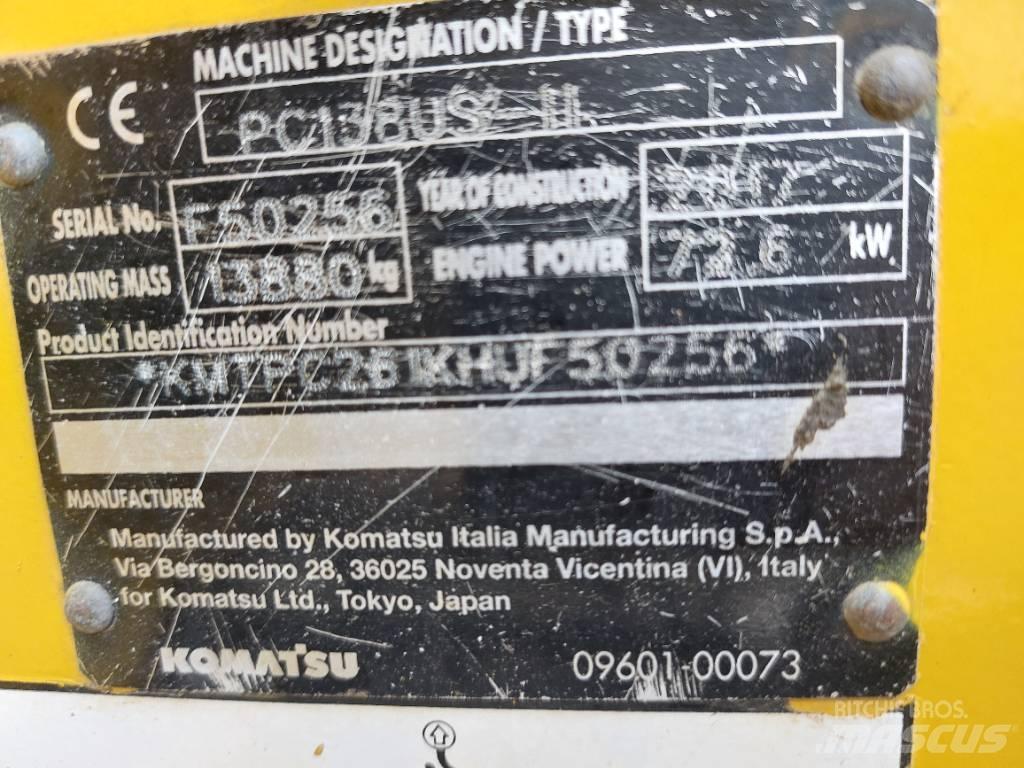Komatsu PC138US-11 Roomikekskavaatorid