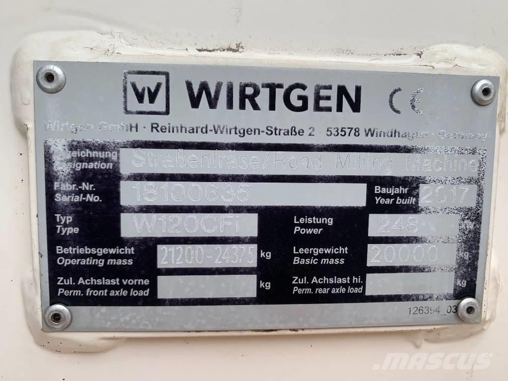 Wirtgen W 120 CFi Asfaldi külmfreesimise masinad
