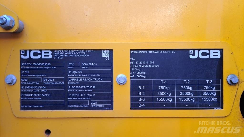 JCB 560-80 Agri Xtra Põllumajanduslikud teleskoopkäitlejad