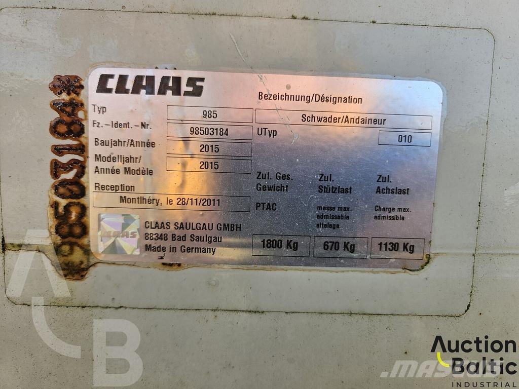 CLAAS Liner 2600 Muud laadimise ja kaevamise seadmed