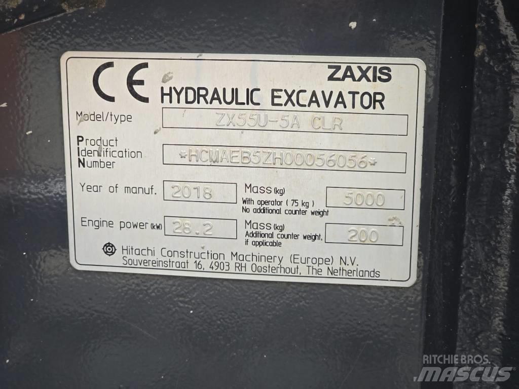 Hitachi ZX55U-5A CLR Miniekskavaatorid < 7 t