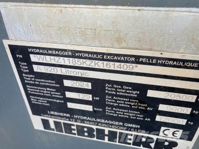 Liebherr A920 Ratasekskavaatorid