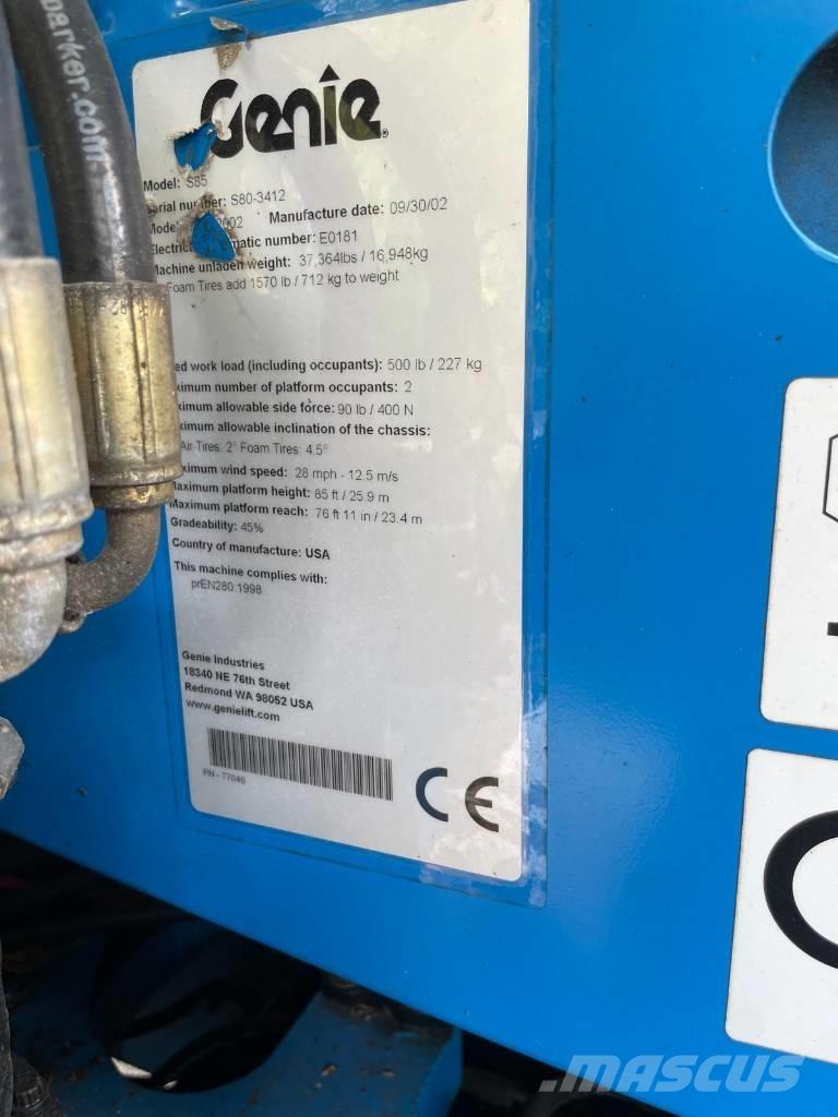 Genie S 85 Teleskoop poomtõstukid