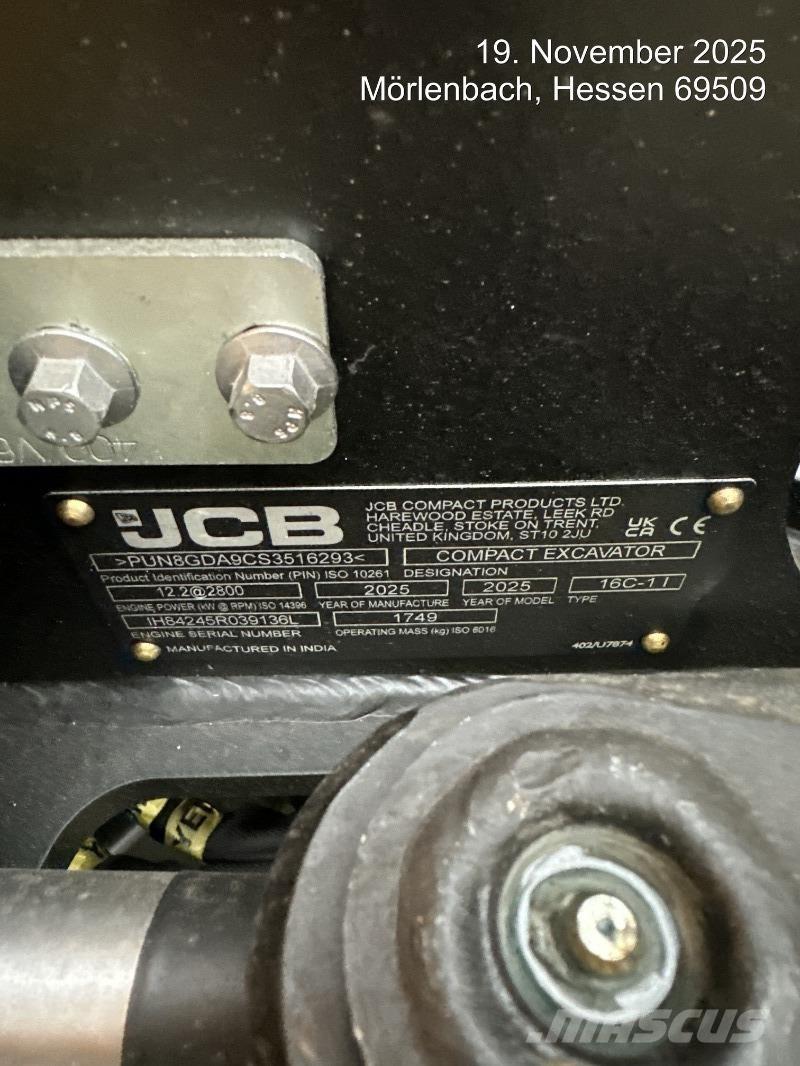 JCB 16C-1 Miniekskavaatorid < 7 t