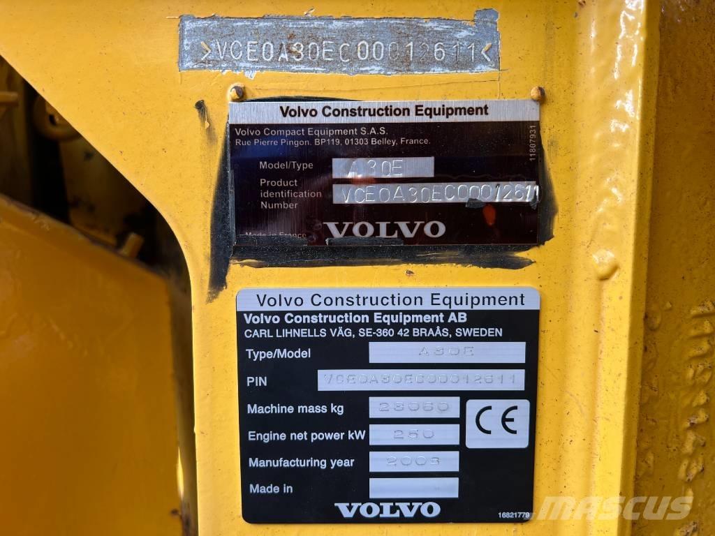 Volvo A30E Liigendraamiga pinnaseveokid