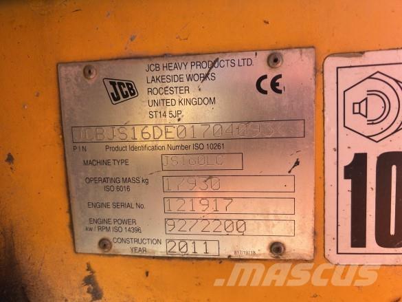 JCB JS 160LC Roomikekskavaatorid
