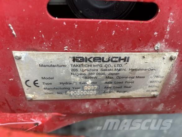 Takeuchi TB295W Roomikekskavaatorid