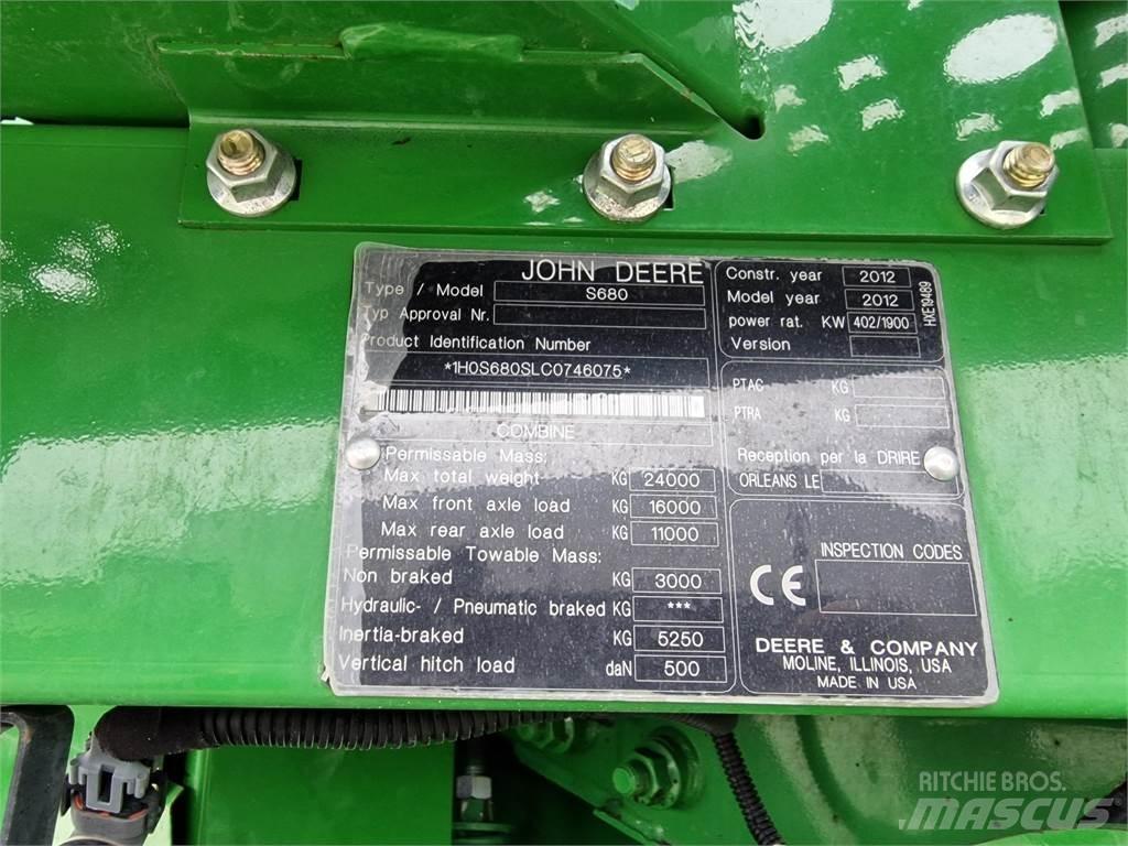 John Deere S680 Teraviljakombainid
