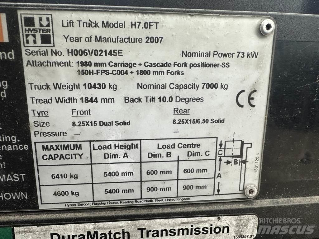 Hyster H7.0FT Gaasitõstukid