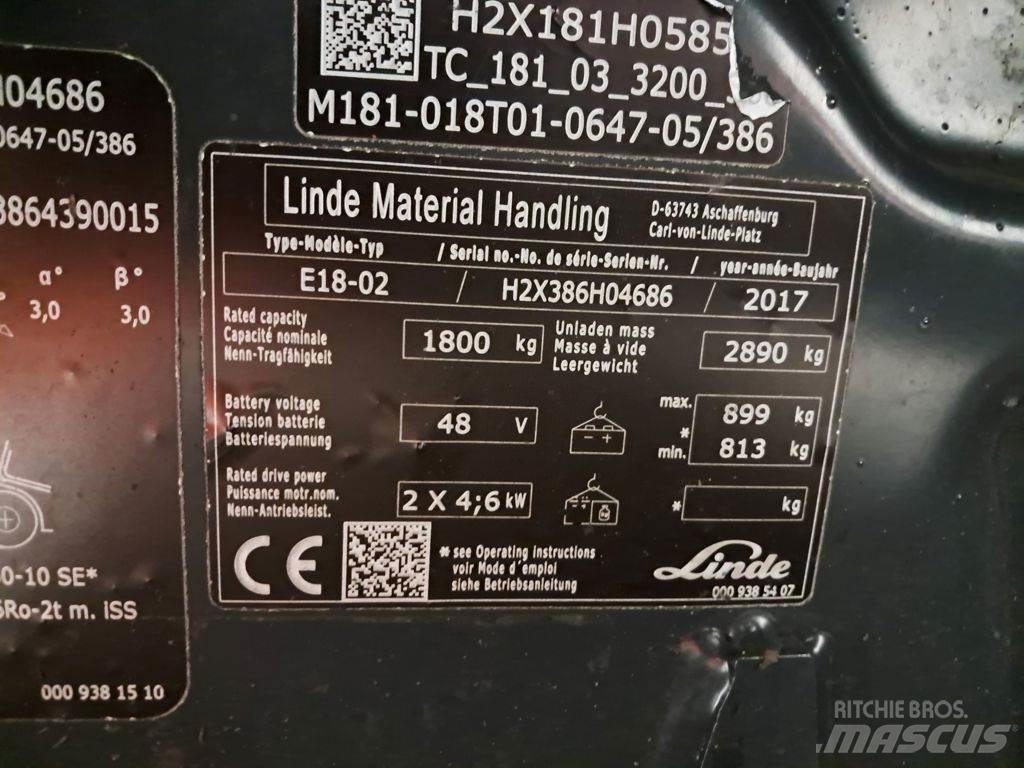 Linde E18-02 Elektritõstukid