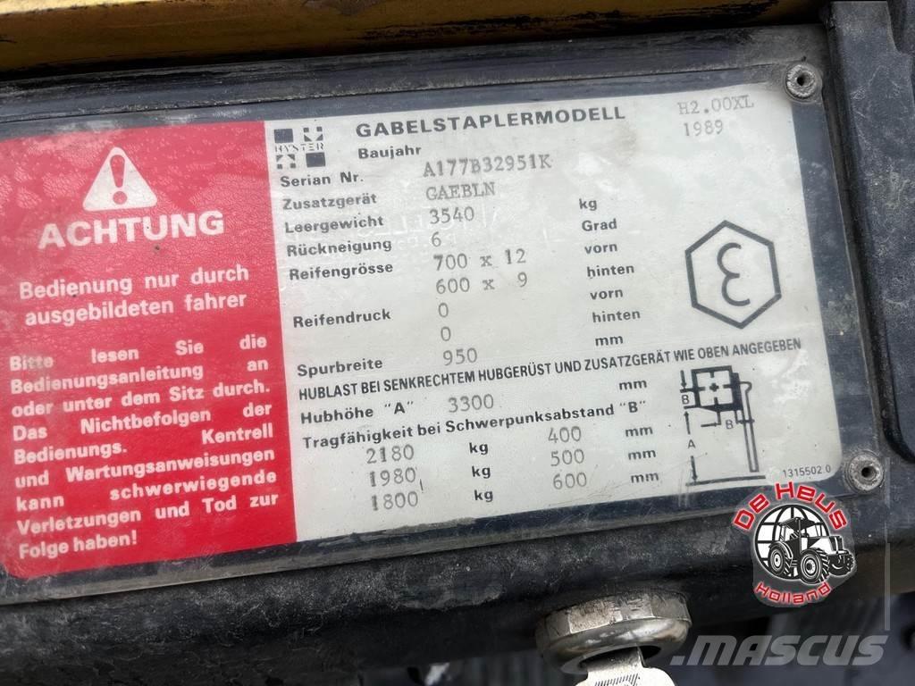 Hyster H2.00XL Kahveltõstukid - muud