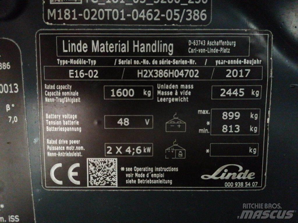 Linde E16-02 Elektritõstukid