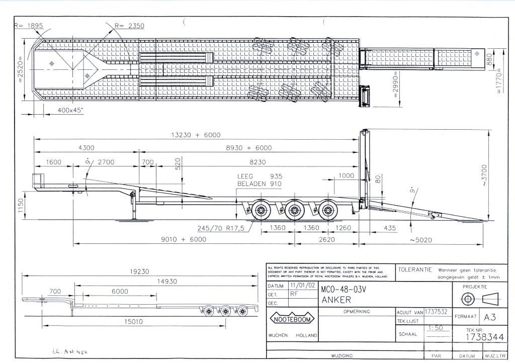 Nooteboom MCO-48-03V Raskeveo poolhaagised