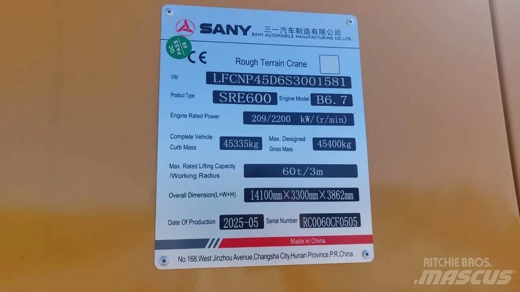 Sany SRE600 Raske maastiku tõstukid