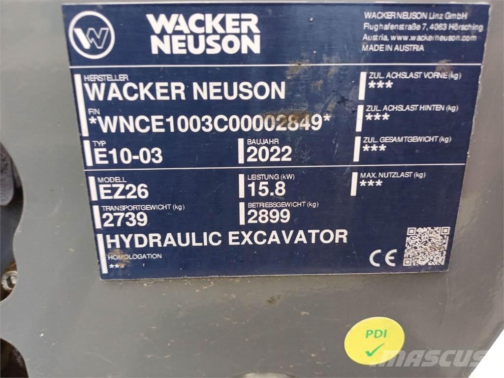 Wacker Neuson EZ26 Roomikekskavaatorid