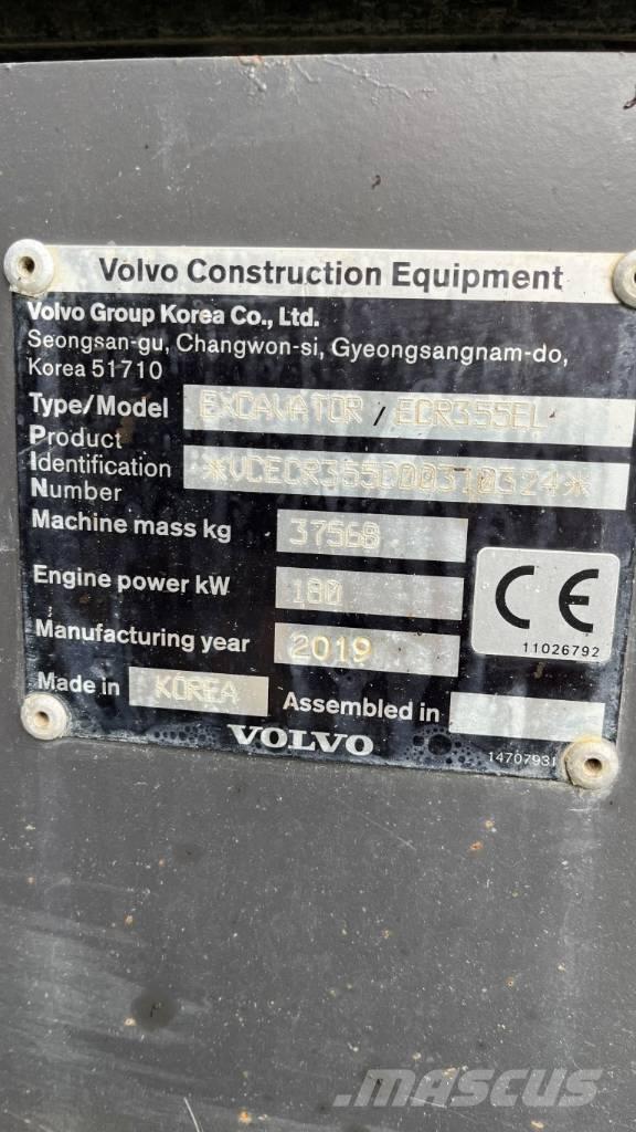Volvo ECR355EL Roomikekskavaatorid