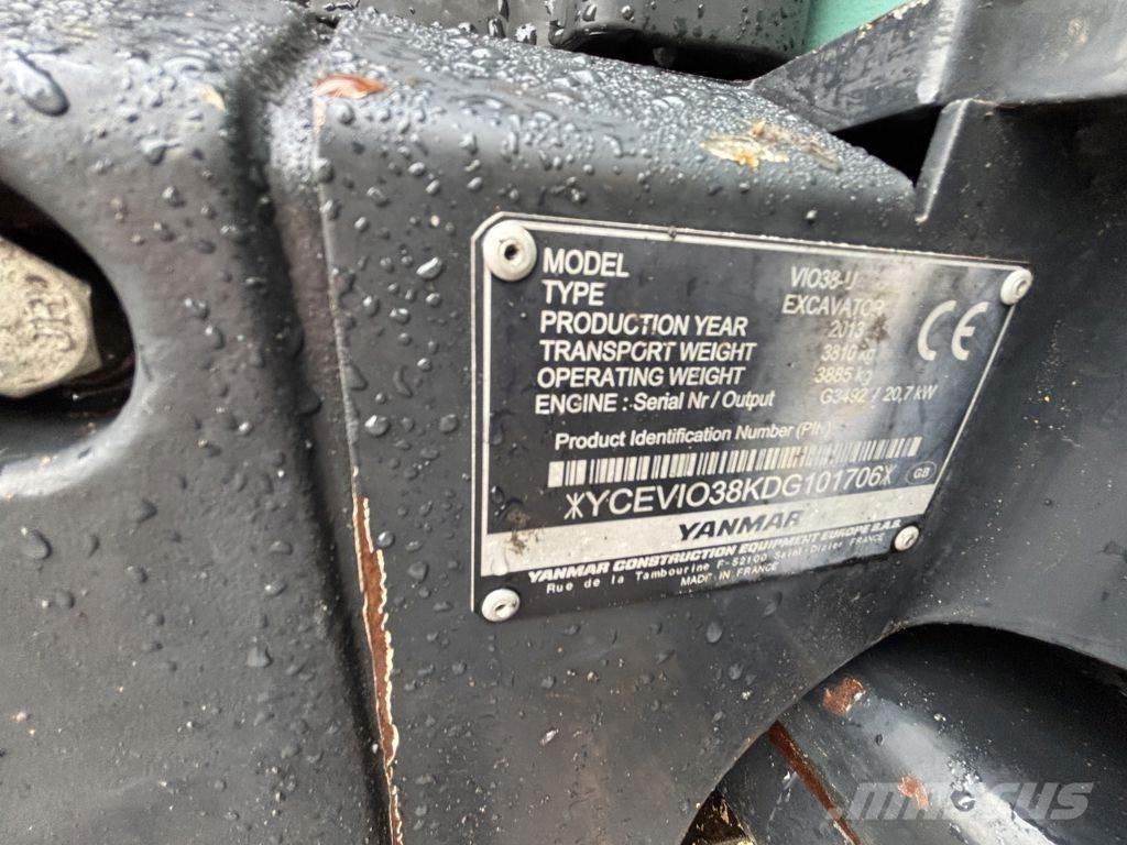 Yanmar VIO38 Miniekskavaatorid < 7 t