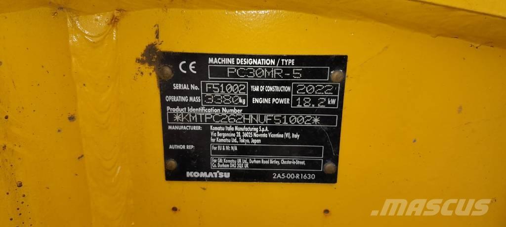 Komatsu PC30MR-5 Miniekskavaatorid < 7 t