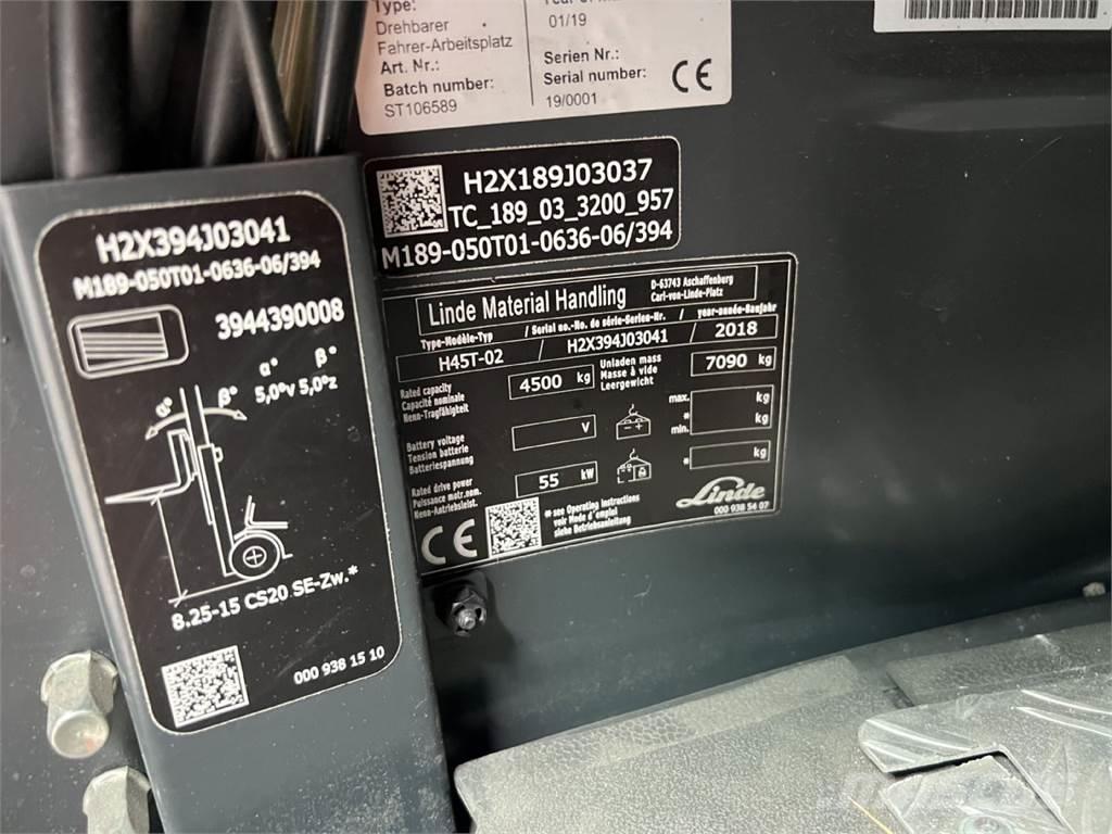 Linde H45T-02 Gaasitõstukid