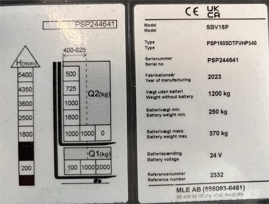 Mitsubishi SBV16PI Platvormiga virnastajad