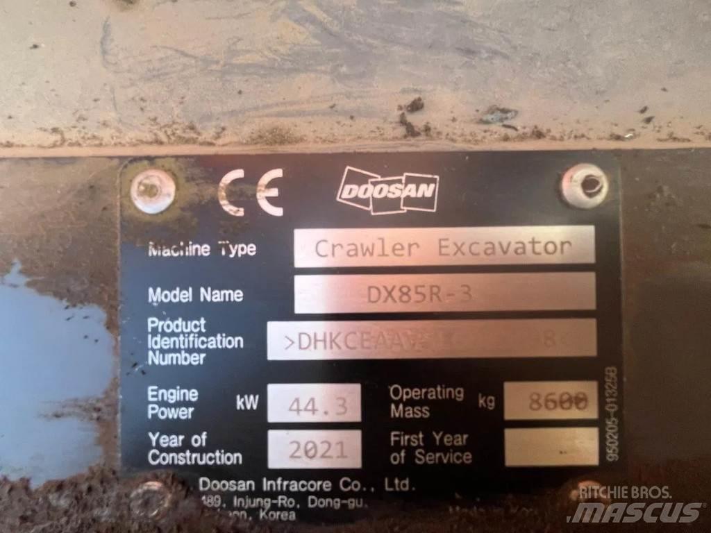 Doosan DX85R-3 Roomikekskavaatorid