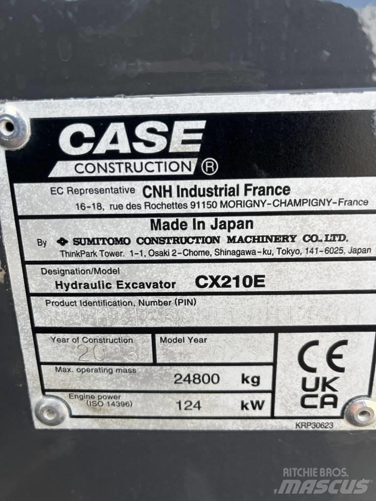 CASE CX 210 E Roomikekskavaatorid