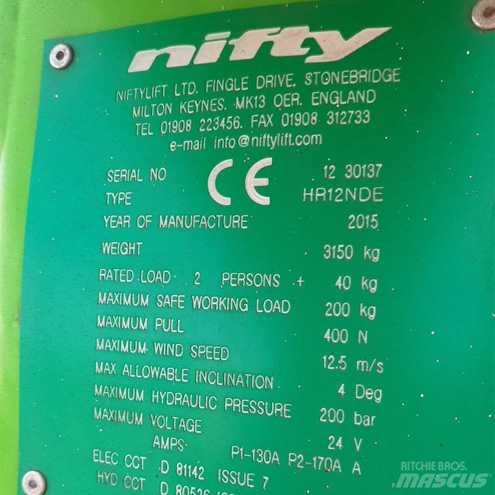 Niftylift HR 12 Iseliikuvad poomtõstukid