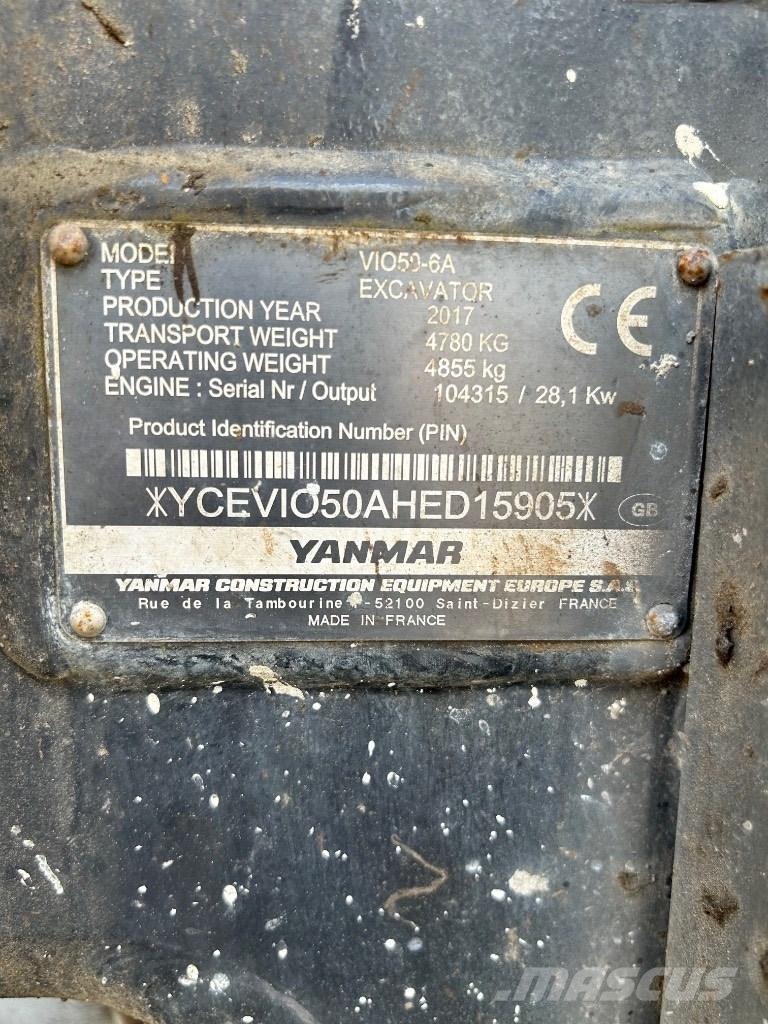 Yanmar VI050 - 6A Miniekskavaatorid < 7 t