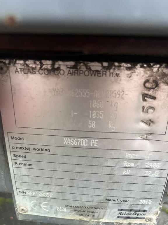 Atlas Copco XAS67 Kompressorid