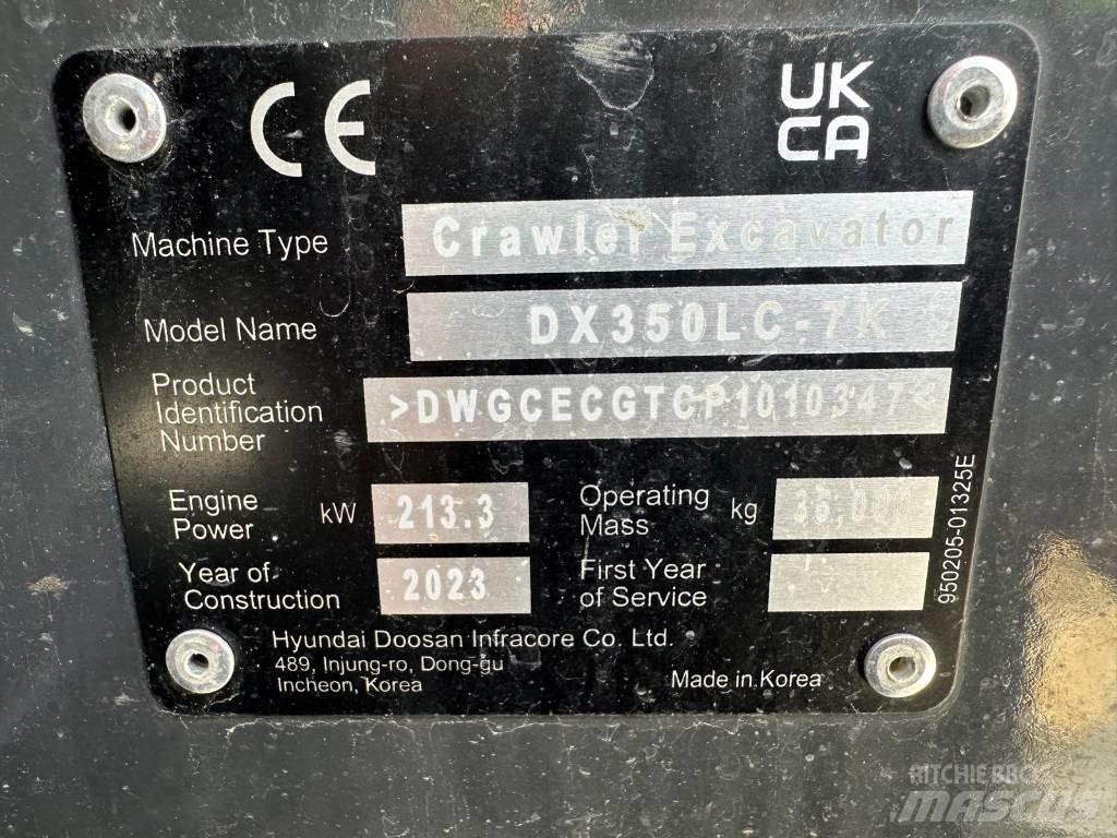 Doosan DX 350 NLC-7 Roomikekskavaatorid