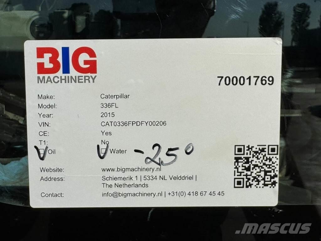 CAT 336FL XE Roomikekskavaatorid