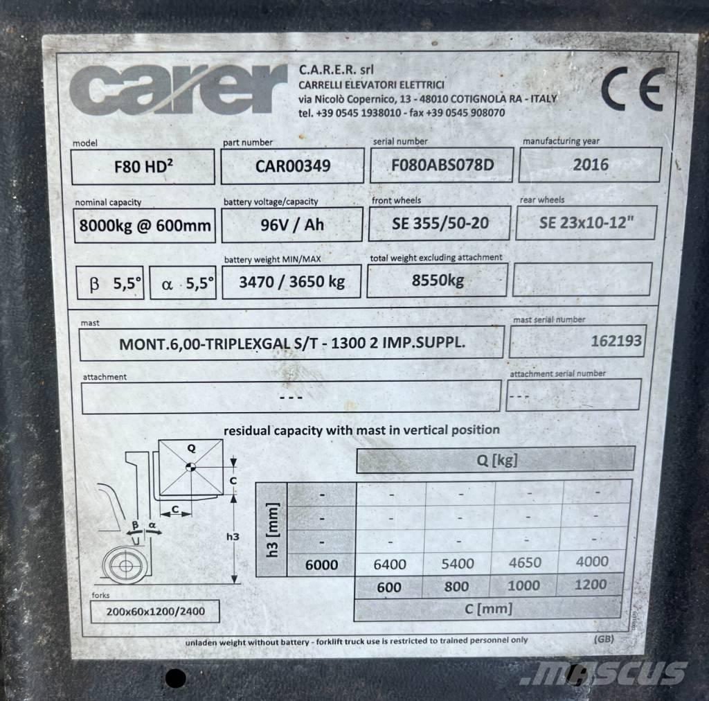 Carer F80 Elektritõstukid