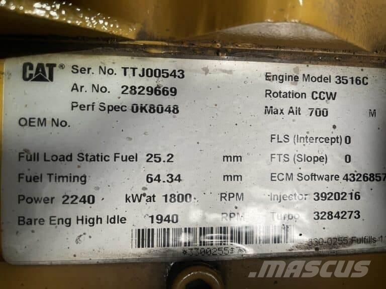 CAT 3516C Merendusmootorid