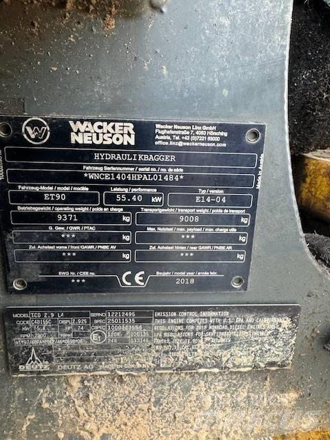 Wacker Neuson ET 90 Roomikekskavaatorid