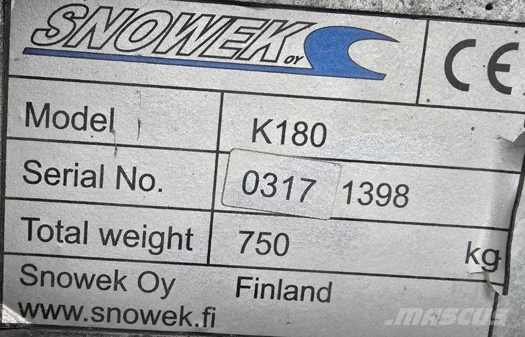 Snowek K180 Muud teekoristamise ja lumekoristamise masinad